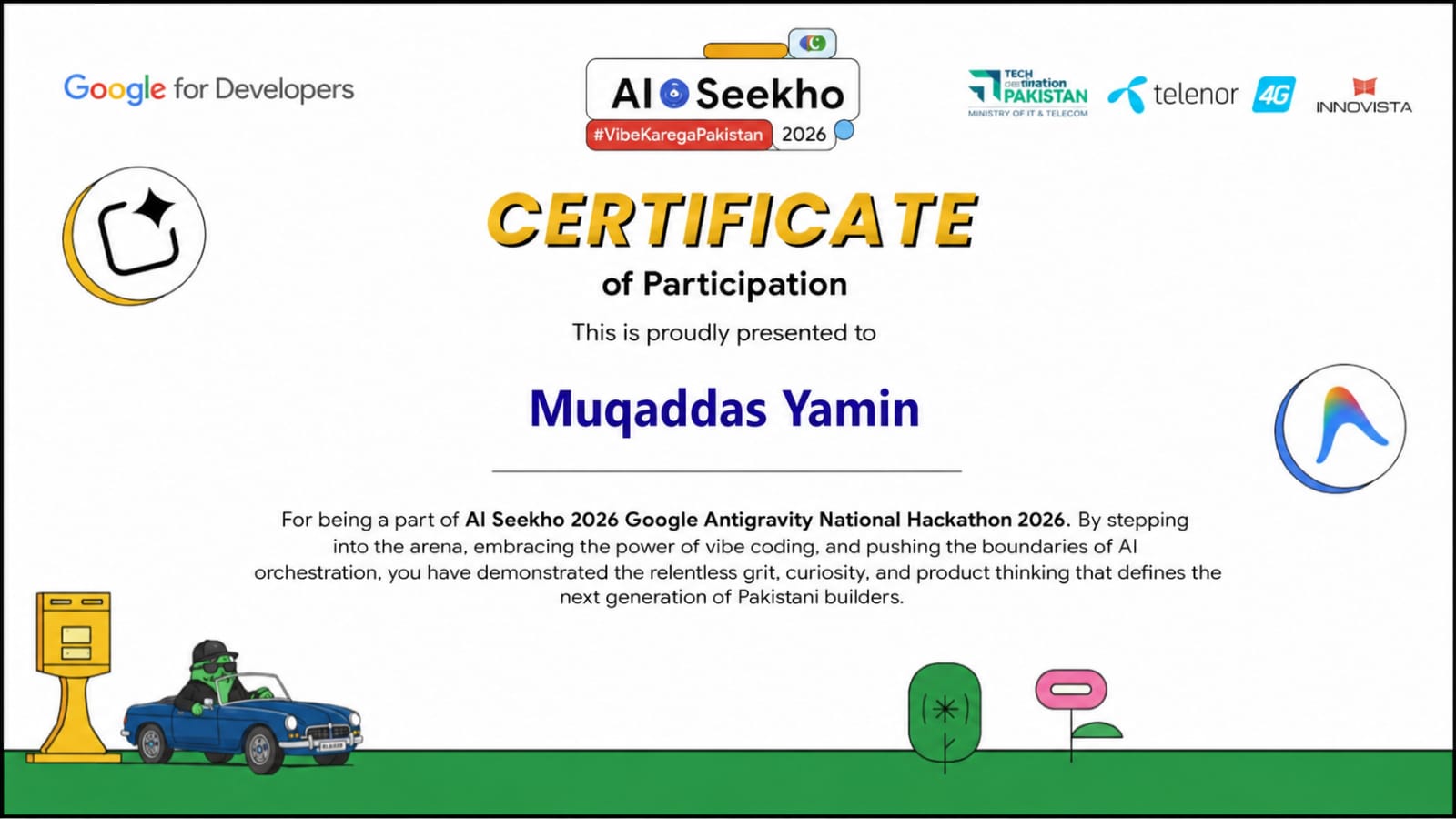 AI Seekho 2026 Certificate of Participation